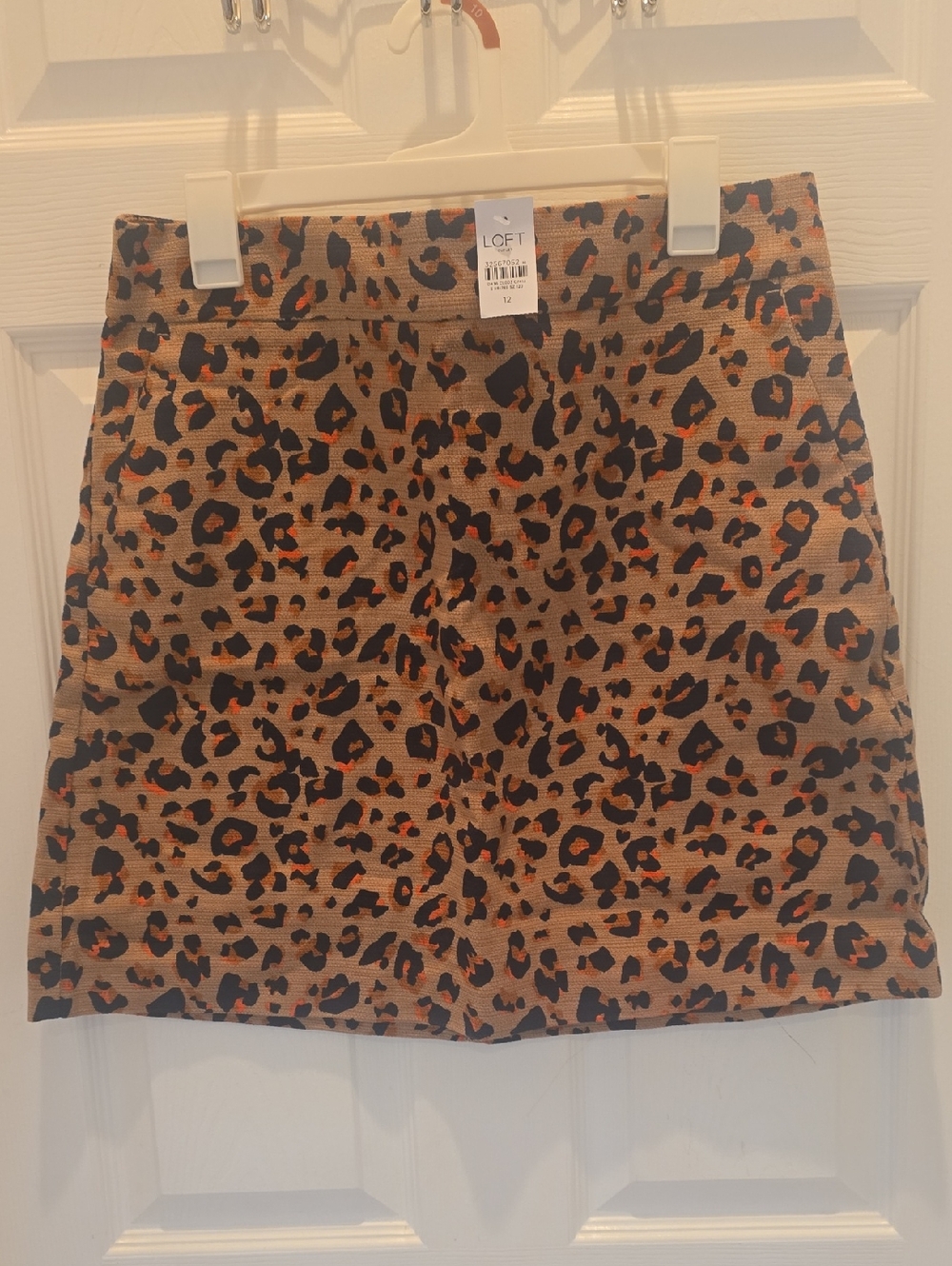 LOFT Leopard Print Mini Skirt in Tan, Black and Brown